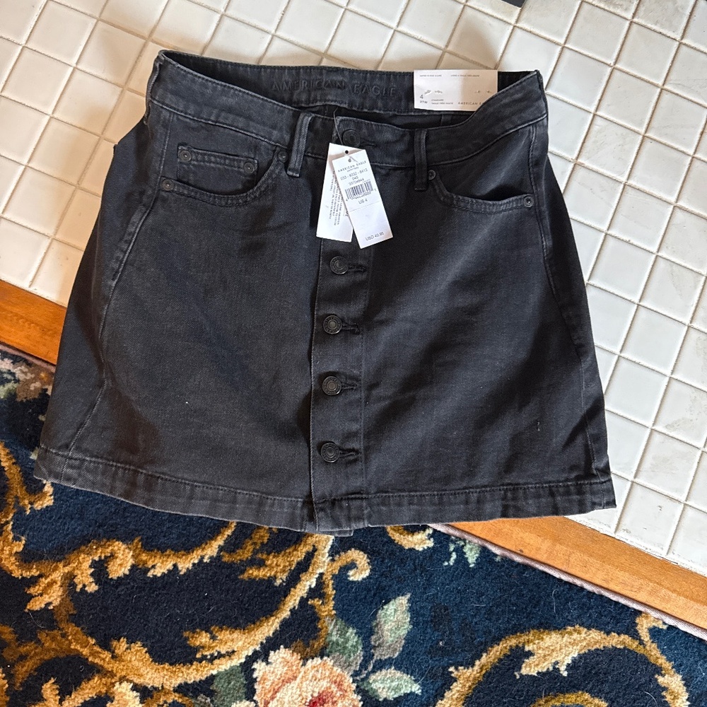 American Eagle Super Hi-Rise‎ A-Line denim mini- NWT. Retail 49.95